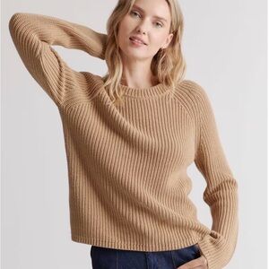 Quince Classic Camel Fisherman’s Sweater - size S